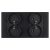 Stopcontact Viervoudig Glazen Mat Zwart En Tweevoudig Afdekraam 2 X Stopcontact MIUUN