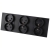 Stopcontact Drievoudig Glazen Mat Zwart Drievoudig Afdekraam En 3 X Stopcontact MIUUN