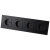 Stopcontact Viervoudig Glazen Mat Schuko Zwart Viervoudig Afdekraam En 4 X Stopcontact