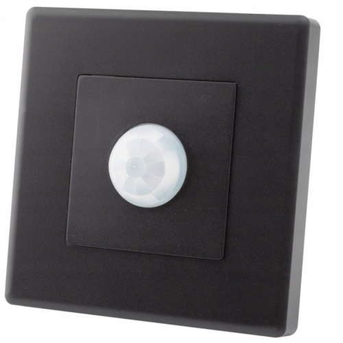 PIR-Bewegingsmelder Schemering Elektrisch Zwart Set Met PVC-Afdekraam MIUUN