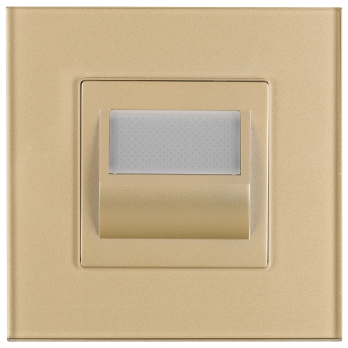 LED-Vloer- En Traplamp Set Met Matglazen Afdekraam Goud MIUUN