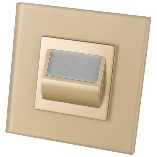LED-Vloer- En Traplamp Set Met Matglazen Afdekraam Goud MIUUN