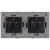 Dubbel Glazen Mat Schuko-Stopcontact Goud En Tweevoudig Afdekraam 2 X Stopcontact