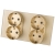 Viervoudig Glazen Mat Schuko-Stopcontact Goud En Tweevoudig Afdekraam 2 X Stopcontact