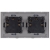 Viervoudig Glazen Mat Schuko-Stopcontact Goud En Tweevoudig Afdekraam 2 X Stopcontact