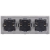 Drievoudig Glazen Mat Stopcontact Met Aardpen Goud Drievoudig Afdekraam En 3 X Stopcontact MIUUN