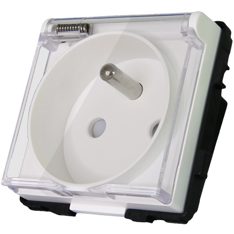Module Badkamerstopcontact Met Klep Wit Voor Afdekramen MIUUN