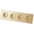 Viervoudig Glazen Mat Schuko-Stopcontact Goud Viervoudig Afdekraam En 4 X Stopcontact