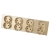 Viervoudig Glazen Mat Schuko-Stopcontact Goud Viervoudig Afdekraam En 4 X Stopcontact