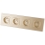 Viervoudig Glazen Mat Stopcontact Met Aardpen Goud Viervoudig Afdekraam En 4 X Stopcontact MIUUN