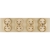 Viervoudig Glazen Mat Stopcontact Met Aardpen Goud Viervoudig Afdekraam En 4 X Stopcontact MIUUN