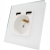 Stopcontact Met Aardpen Wit Glas + Dubbele USB-Lader A+A 2.4A MIUUN