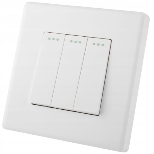 Schakelaar Drievoudige Wisselschakelaar Wand Wit Set Met PVC-Afdekraam MIUUN