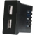 Module Dubbel USB-Laadstopcontact 2.4A Zwart Voor Afdekramen MIUUN