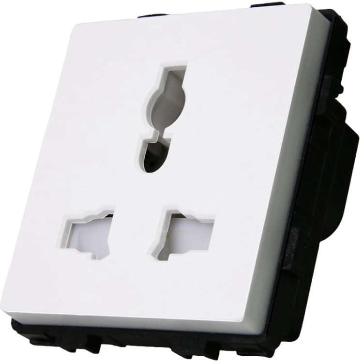 Module Universeel Stopcontact PL UK EU US Wit Voor Afdekramen MIUUN