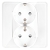 Dubbel Stopcontact Glas Hoogglans Schuko Met Randaarde Zonder Aardpen Wit MIUUN