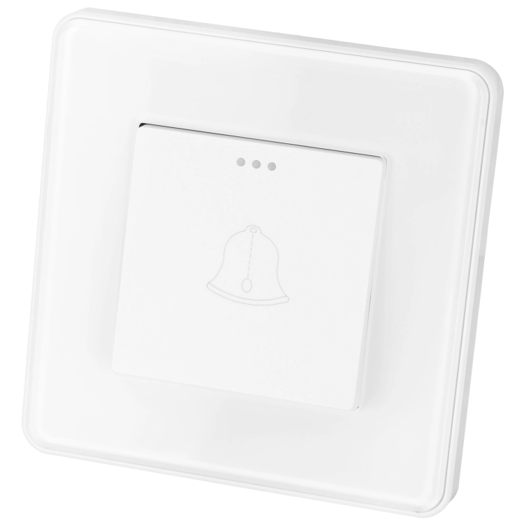 Beldrukker Deurbelknop Terugverend Glas Hoogglans Wit MIUUN