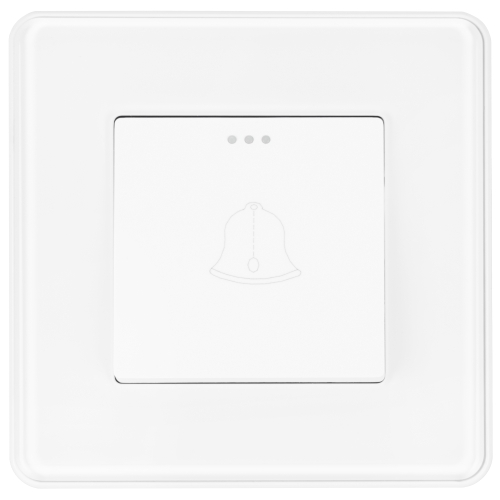 Beldrukker Deurbelknop Terugverend Glas Hoogglans Wit MIUUN