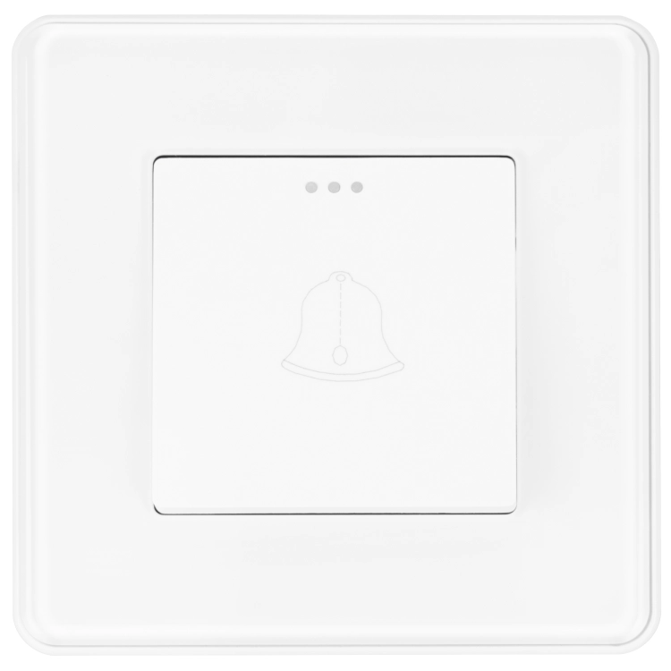Beldrukker Deurbelknop Terugverend Glas Hoogglans Wit MIUUN