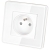 Stopcontact Glas Hoogglans Met Aardpen En Aarding Wit MIUUN