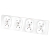 Viervoudig Glazen Hoogglans Stopcontact Wit Viervoudig Afdekraam En 4 X Stopcontact MIUUN