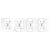 Viervoudig Glazen Hoogglans Stopcontact Wit Viervoudig Afdekraam En 4 X Stopcontact MIUUN