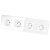 Viervoudig Glazen Hoogglans Stopcontact Wit Viervoudig Afdekraam En 4 X Stopcontact MIUUN