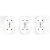 Drievoudig Glazen Hoogglans Stopcontact Wit Drievoudig Afdekraam En 3 X Stopcontact MIUUN