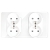 Viervoudig Glazen Hoogglans Stopcontact Wit En Tweevoudig Afdekraam 2 X Stopcontact MIUUN