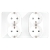Viervoudig Glazen Hoogglans Schuko-Stopcontact Wit En Tweevoudig Afdekraam 2 X Stopcontact