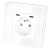 Glazen Hoogglans Stopcontact + Dubbele USB C+C-Lader 20W Wit MIUUN