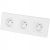 Drievoudig Stopcontact Wit Set PVC Drievoudig Afdekraam En 3 X Enkel Stopcontact MIUUN