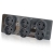 Drievoudig Glazen Hoogglans Schuko-Stopcontact Grijs Drievoudig Afdekraam En 3 X Stopcontact