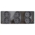 Drievoudig Glazen Hoogglans Schuko-Stopcontact Grijs Drievoudig Afdekraam En 3 X Stopcontact