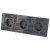 Drievoudig Glazen Hoogglans Schuko-Stopcontact Grijs Drievoudig Afdekraam En 3 X Stopcontact
