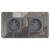 Dubbel Glazen Hoogglans Stopcontact Grijs Tweevoudig Afdekraam 2 X Stopcontact MIUUN