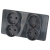 Dubbel Glazen Hoogglans Schuko-Stopcontact Grijs En Tweevoudig Afdekraam 2 X Stopcontact