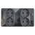 Dubbel Glazen Hoogglans Schuko-Stopcontact Grijs En Tweevoudig Afdekraam 2 X Stopcontact