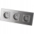 Drievoudig Glazen Stopcontact Grijs Set Drievoudig Afdekraam En 3 X Enkel Stopcontact MIUUN