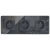 Drievoudig Stopcontact Glas Glans Grijs Drievoudig Afdekraam En 3 X Stopcontact MIUUN
