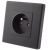 Stopcontact Zwart Met Aardpen En Aarding Set Met PVC-Afdekraam
