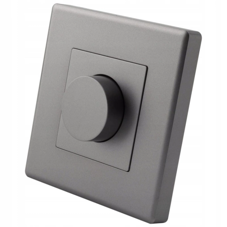 Schakelaar Lichtdimmer Draaibaar Grijs Set Met Afdekraam PVC MIUUN