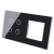 Afdekraam Touchpaneel Tweevoudig 4+S Glas Zwart