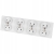 Viervoudig Stopcontact Wit Met Aardpen Set PVC Viervoudig Afdekraam 4 X Dubbel Stopcontact MIUUN