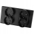 Viervoudig Schuko-Stopcontact Zwart PCV Tweevoudig Afdekraam En 2 X Stopcontact
