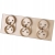 Drievoudig Glazen Stopcontact Goud Set Afdekraam En 3 X Dubbel Stopcontact