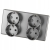 Dubbel Schuko-Stopcontact Grijs PVC Afdekraam En 2 X Dubbel Stopcontact MIUUN