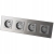 Viervoudig Glazen Stopcontact Grijs Set Viervoudig Afdekraam 4 X Enkel Stopcontact MIUUN