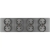 Viervoudig glazen MAT grijs stopcontact viervoudig afdekraam en 4 x stopcontact MIUUN