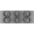 Drievoudig glazen MAT grijs stopcontact drievoudig afdekraam en 3 x stopcontact MIUUN